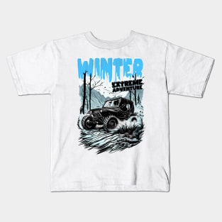 Winter Extreme Adventure Kids T-Shirt